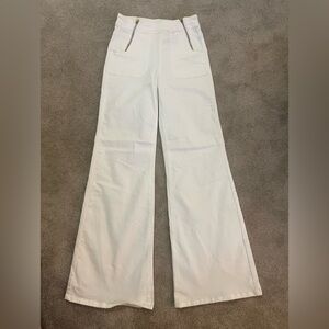 Blank NYC Cream Zippered Pants